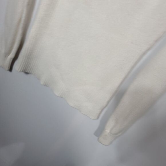 Guess White Sweater With Buttons on Sleeve - Picture 8 of 11